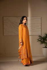 3 Piece Unstitched Chiffon Embroidered Suit (UF0014)